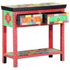 vidaXL Konsolentisch mit Schubladen Mehrfarbig 80 x 35 x 76 cm