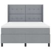 vidaXL Boxspringbett mit Matratze Hellgrau 200 x 160 cm Stoff