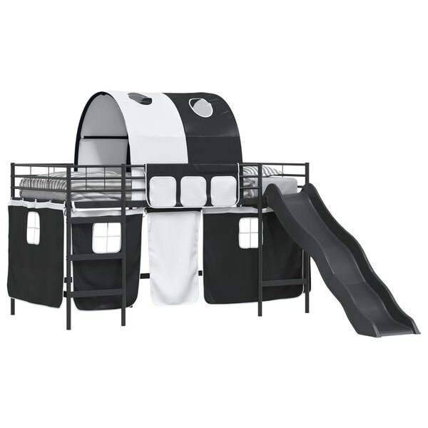 vidaXL Kinder-Etagenbett Schwarz 99,5 x 200 cm Metall