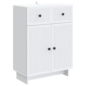 vidaXL Sideboard mit Schubladen Wei&szlig; 66 x 34,5 x 90 cm Holzwerkstoff
