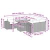 vidaXL 9-tlg. Garten-Sofagarnitur mit Kissen Schwarz Poly Rattan