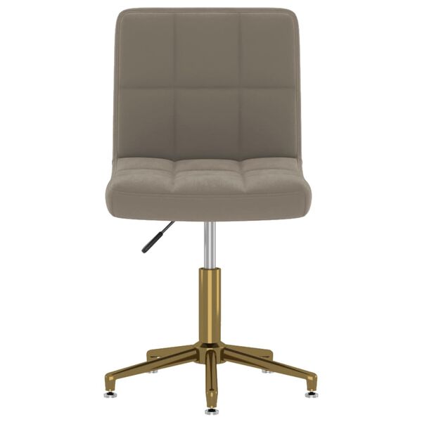 vidaXL Esszimmerst&uuml;hle 4 Stk. Drehbar Hellgrau Samt