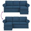 vidaXL Sofa Blau Gesamtabmessungen: 195 x 138 x 80 cm (B x T x H) Samt