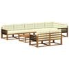 vidaXL Outdoor-Sofagarnitur 9 Stk. Natur und Creme