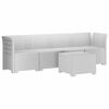 vidaXL 4-Sitzer Gartensofa Rattan Look PP Wei&szlig;