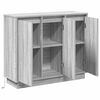 vidaXL LED-Sideboard Graues Sonoma 90 x 32 x 75 cm Holzwerkstoff