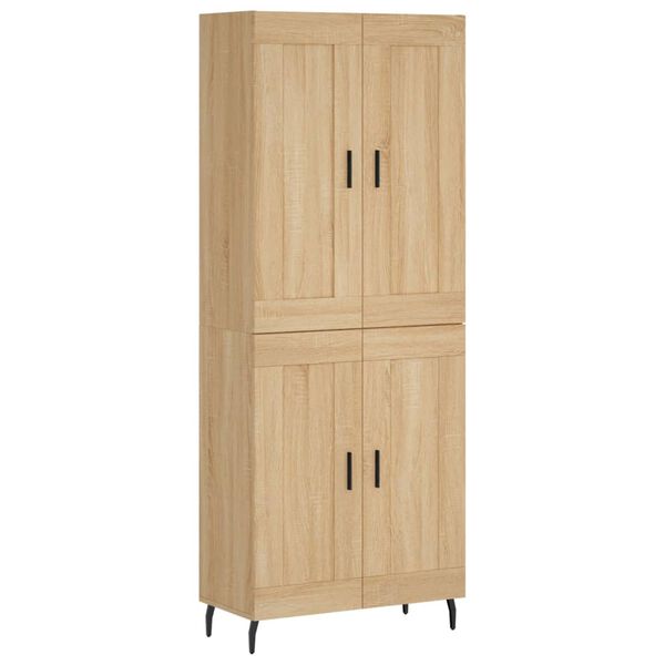 vidaXL Highboard Sonoma-Eiche 69,5x34x180 cm Holzwerkstoff