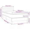 vidaXL Boxspringbett mit Matratze Dunkelbraun 90x200 cm Stoff