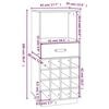 vidaXL Weinregal 45x34x100 cm Massivholz Kiefer
