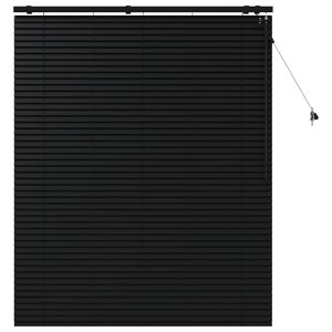 vidaXL Venezianische Jalousie Schwarz 130 x 160 cm 35 mm