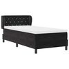 vidaXL Boxspringbett mit Matratze Schwarz 90 x 190 cm Samt