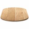 vidaXL Tischplatte 100x50x2 cm Massivholz Eiche Oval