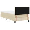 vidaXL Boxspringbett mit Matratze mit Kopfteil Creme 90 x 190 cm Stoff