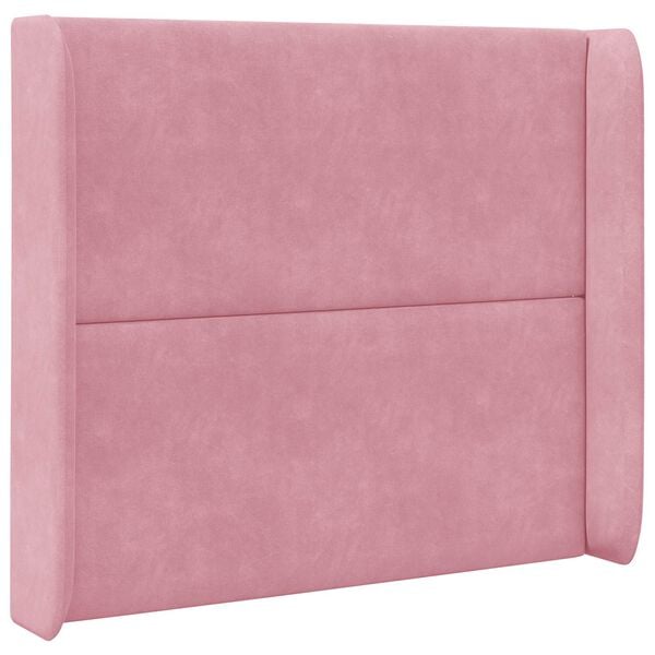 vidaXL Kopfteil Ohr Rosa 80 x 16 x 4 cm Samt