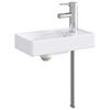 vidaXL Waschbecken f&uuml;rs Badezimmer Chrom 40,5 x 22,5 x 11,5 cm Metall
