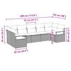 vidaXL Gartensofa-set mit Kissen 7 pcs Hellgrau Poly-Rattan