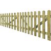 vidaXL Lattenzauntore 2 Stk. Impr&auml;gniertes Holz 300 x 100 cm