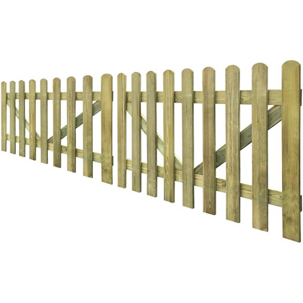vidaXL Lattenzauntore 2 Stk. Impr&auml;gniertes Holz 300 x 100 cm