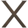 vidaXL Esstischbeine X-Form 2 Stk. Naturstahl 70x(72-73) cm Stahl