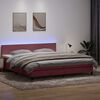 vidaXL Boxspringbett mit Matratze & LED Rosa 200x210 cm Samt