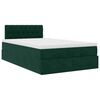 vidaXL Ottoman-Bett mit Matratze Dunkelgr&uuml;n 120x200 cm Samt