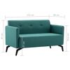 vidaXL 2-Sitzer-Sofa Stoff 115x60x67 cm Gr&uuml;n