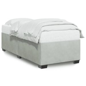 vidaXL Bettgestell ohne Matratze Hellgrau 80x200 cm Samt
