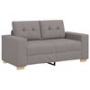 vidaXL Sofa 3 pcs Taupe Leinenmischgewebe