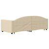 vidaXL Tagesbett Ausziehbar mit Schubladen Creme 80x200 cm Stoff