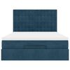vidaXL Ottoman-Bett mit Matratzen Dunkelblau 140x200 cm Samt