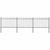 vidaXL Gartenzaun mit Speerspitze Stahl 504 x 120 cm Schwarz