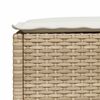 vidaXL 9-tlg. Garten-Sofagarnitur mit Kissen Beige Poly Rattan