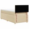 vidaXL Boxspringbett mit Matratze Creme 80x200 cm Stoff