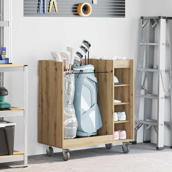 vidaXL Golf Schrank Mit Rad Uni Artisan-Eiche 90 x 45 x 98 cm