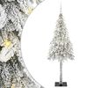 vidaXL Weihnachtsbaum mit 300 LEDs Weiß 180 cm PE und Stahl