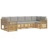 vidaXL Outdoor-Sofagarnitur 6 stk. Wei&szlig; und Hellgrau Polyester