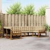 vidaXL Outdoor-Sofagarnitur mit Kissen 6 pcs Natur und Beige
