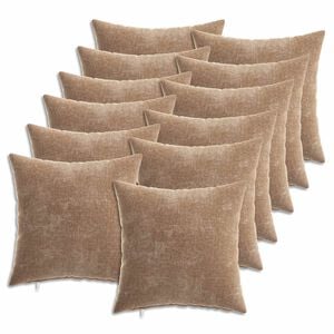 vidaXL Kissenbezug 12 pcs HEERLEN Braun 40 x 40 cm Chenille-Stoff