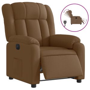 vidaXL Relaxsessel Elektrisch Braun Stoff
