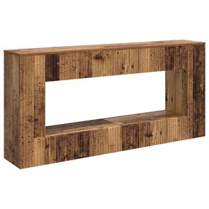vidaXL Konsolentisch Gestreift Altholz 155 x 29 x 74 cm Holzwerkstoff