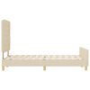 vidaXL Bettgestell mit Kopfteil Creme 120 x 190 cm Stoff