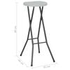 vidaXL Klappbare Barhocker 2 Stk. HDPE und Stahl Wei&szlig;
