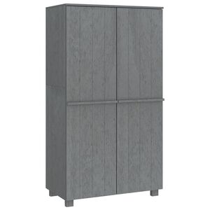 vidaXL Kleiderschrank HAMAR Dunkelgrau 89x50x180 cm Massivholz Kiefer