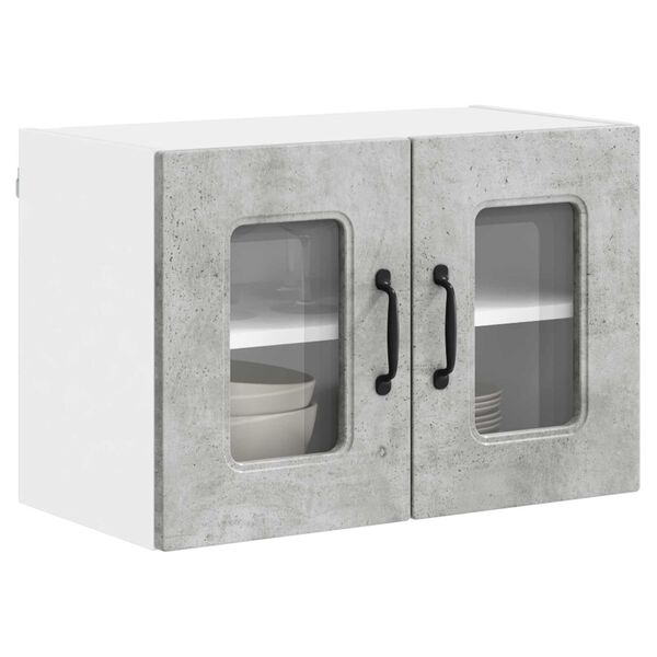 vidaXL K&uuml;chenschrank Kalmar 2 pcs Beton Grau 60 x 31 x 40 cm