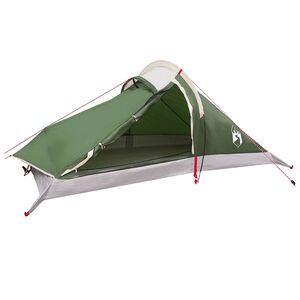 vidaXL Trekkingzelt Gr&uuml;n 4-Personen 185T Polyester mit PU-Beschichtung