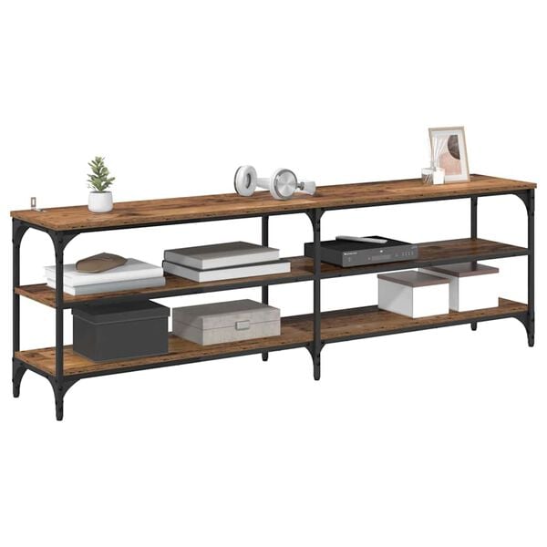 vidaXL TV-Schr&auml;nk Altholz 160 x 30 x 50 cm Verbundholz und Eisen