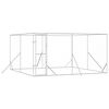 vidaXL Outdoor-Hundezwinger Silbern 4x4x2 m Verzinkter Stahl