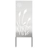vidaXL Garten Sichtschutz-Leinwand Silber 50 x 140 cm Edelstahl