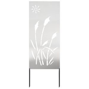 vidaXL Garten Sichtschutz-Leinwand Silber 50 x 140 cm Edelstahl