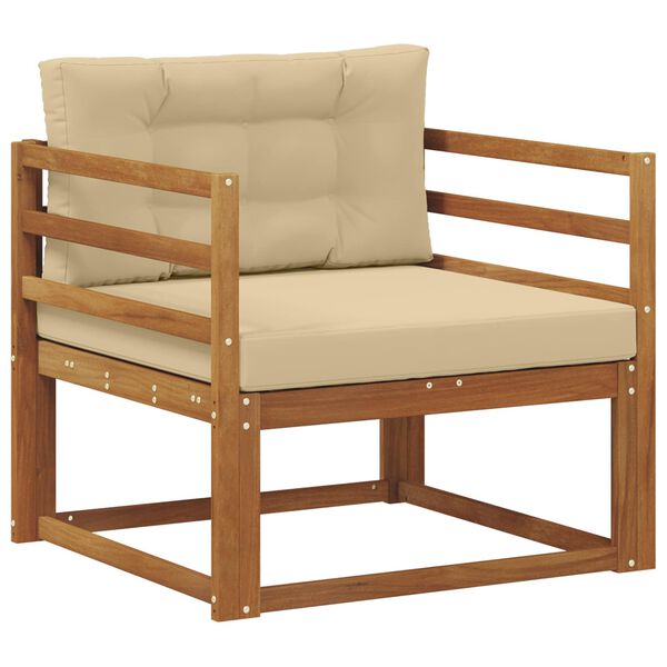 vidaXL Outdoor Mittelsofa Massivholz Akazie Natur